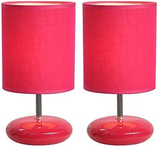 Alt view image 6 of 10 - Simple Designs Stonies Small Stone Look Table Bedside Lamp 2 Pack Set