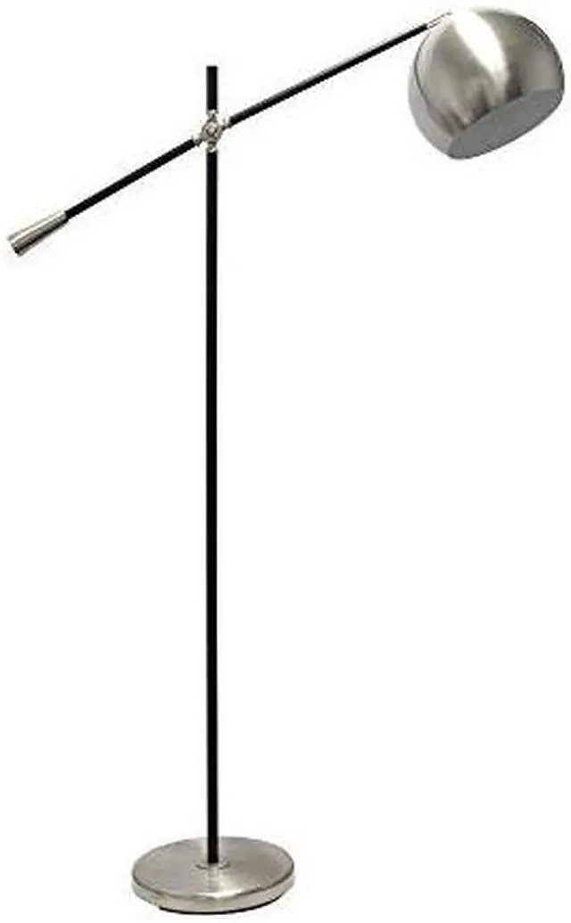 Main image of Lalia Home Black Matte Swivel Floor Lamp with Inner White Dome Shade