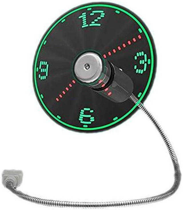 Alt view image 3 of 3 - blinkee led fan clock with usb connection by