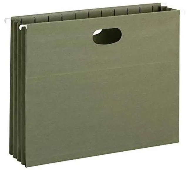 Alt view image 14 of 18 - Smead 100% Recycled Hanging Pockets with Full-Height Gusset Letter Green 10/Box 64226