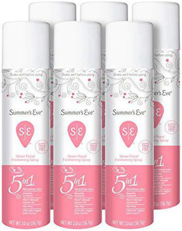 Alt view image 2 of 5 - summer's eve freshening spray, sheer floral, ph balanced, dermatologist & gynecologist tested, 2 ounce, pack of 6