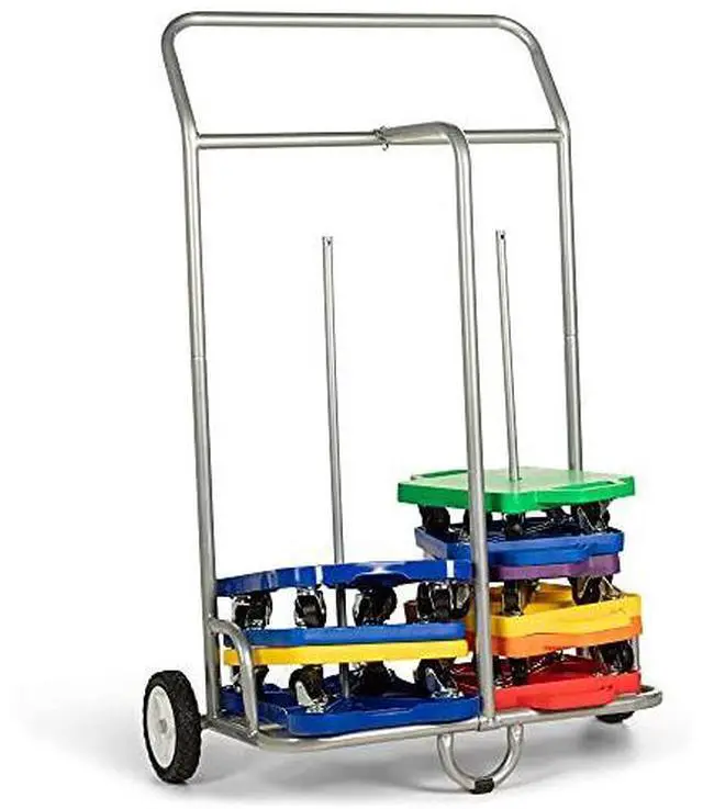 Alt view image 2 of 2 - Champion Sports SC036 Scooter Storage Cart - Metal - 132 lb Capacity - 16 x 32 x 48 - Silver