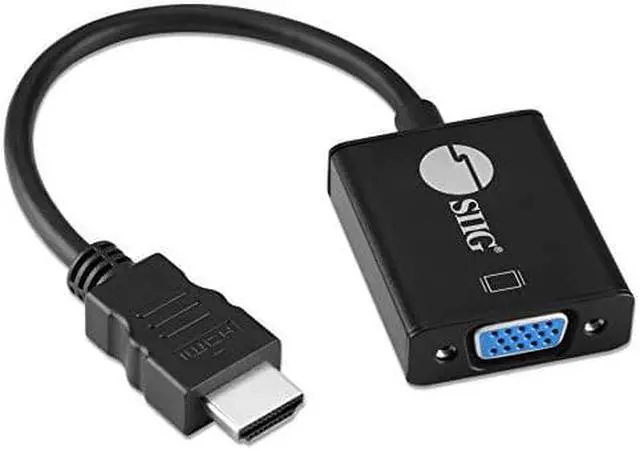 Alt view image 5 of 9 - SIIG CE-H22311-S1 SIIG Aluminum HDMI to VGA Adapter Converter with Audio - HDMI/VGA/Mini-phone for Audio/Video Device, Speaker, A/V Receiver - 1 Pack - 1 x HDMI Male Digital Audio/Video - 1 x HD-15