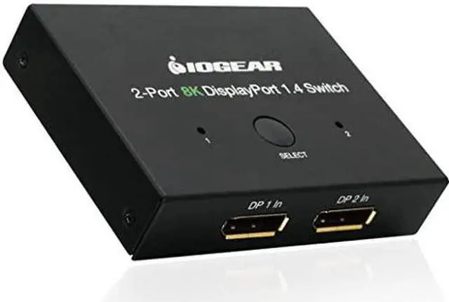 Alt view image 7 of 14 - IOGEAR 2-Port 8K DisplayPort 1.4 Switch GDP14SW2