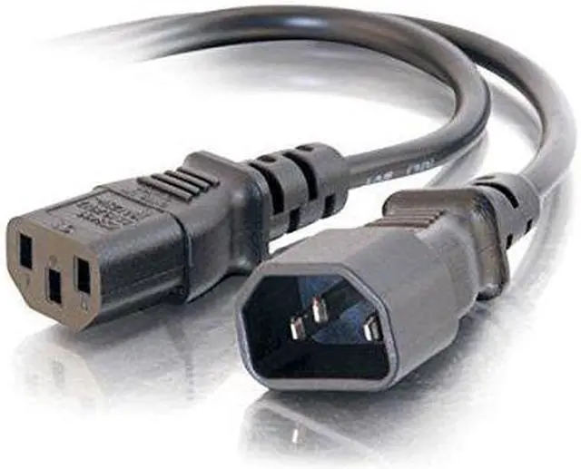 Alt view image 6 of 6 - C2G 03142 C2G : 2FT 18 AWG COMPUTER POWER EXTENSION CORD (IEC320C14 TO IEC320C13) (TAA COM