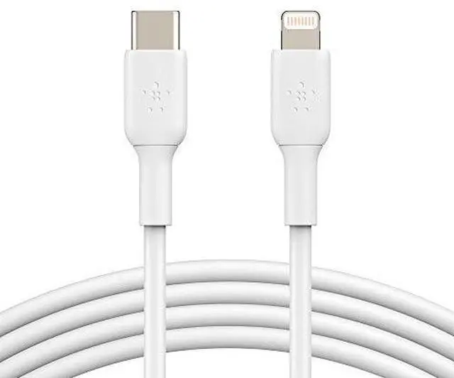 Alt view image 14 of 20 - BELKIN CAA003bt1MWH White BOOST CHARGE USB-C Cable with Lightning Connector