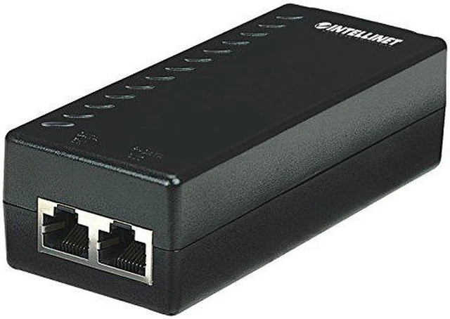 Alt view image 5 of 10 - Intellinet Power over Ethernet (PoE) Injector, 1 Port, 48 V DC, IEEE 802.3af Compliant