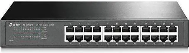 Alt view image 4 of 10 - TP-Link 24 Port Gigabit Ethernet Switch | Desktop or Rackmount | Lifetime Protection | Plug & Play | Shielded Ports | Sturdy Metal | Fanless Quiet | Traffic Optimization | Unmanaged (TL-SG1024S)