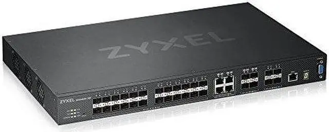 Alt view image 7 of 11 - ZyXEL XGS4600-32F 24-Port Gigabit SFP L3 Managed Aggregation Switch with 4 SFP+ 10G Uplinks and 4 10G Combo (SFP+/RJ-45) Ports