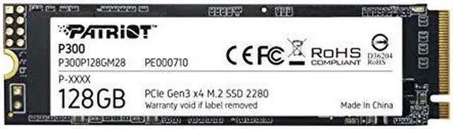 Alt view image 14 of 16 - Patriot Memory P300 128 GB Solid State Drive - M.2 2280 Internal - PCI Express NVMe (PCI Express NVMe 3.0 x4) - Notebook, Desktop PC Device Supported - 40 TB TBW - 1600 MB/s Maximum Read Transfer Rate