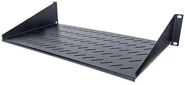 Alt view image 4 of 4 - Intellinet 19" Cantilever Shelf, 2U, 2-Point Front Mount, 250 mm (9.84 in.) Depth, Vented, Black