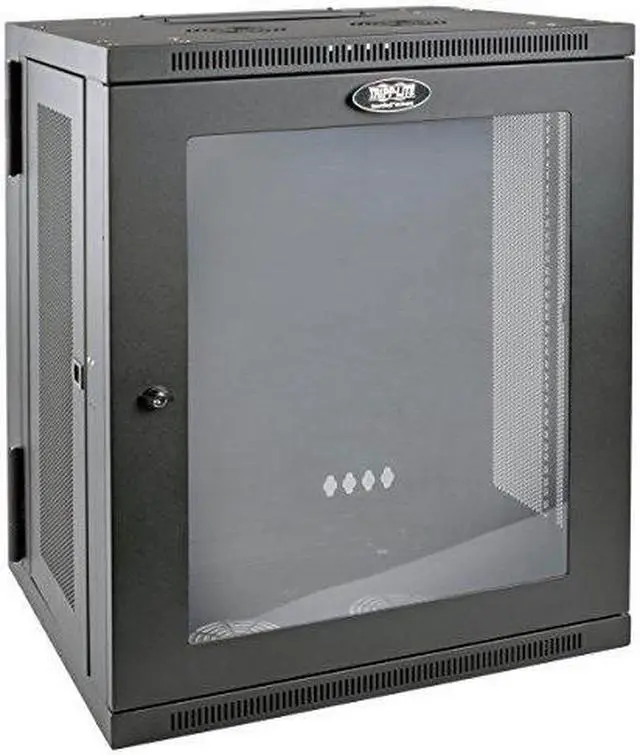 Alt view image 6 of 11 - Tripp Lite SRW15USG SmartRack 15U Low-Profile Switch-Depth WallMount Rack Enclosure Cabinet