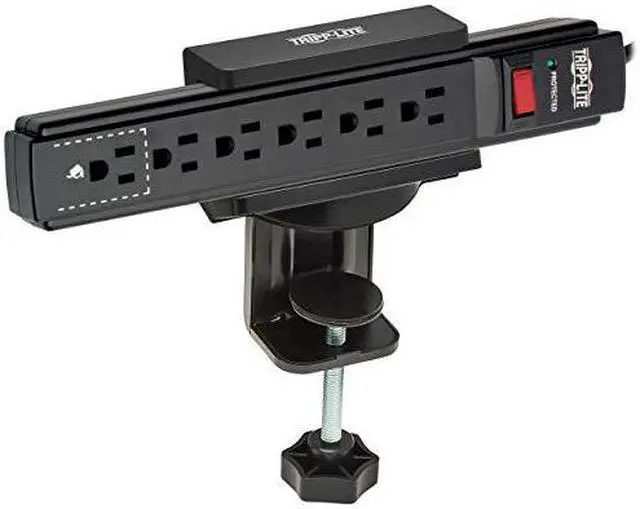Alt view image 5 of 6 - Tripp Lite Clamp-On 1.6-2.4" Wide Power Strip Holder Mount Black CLAMPUSBLK