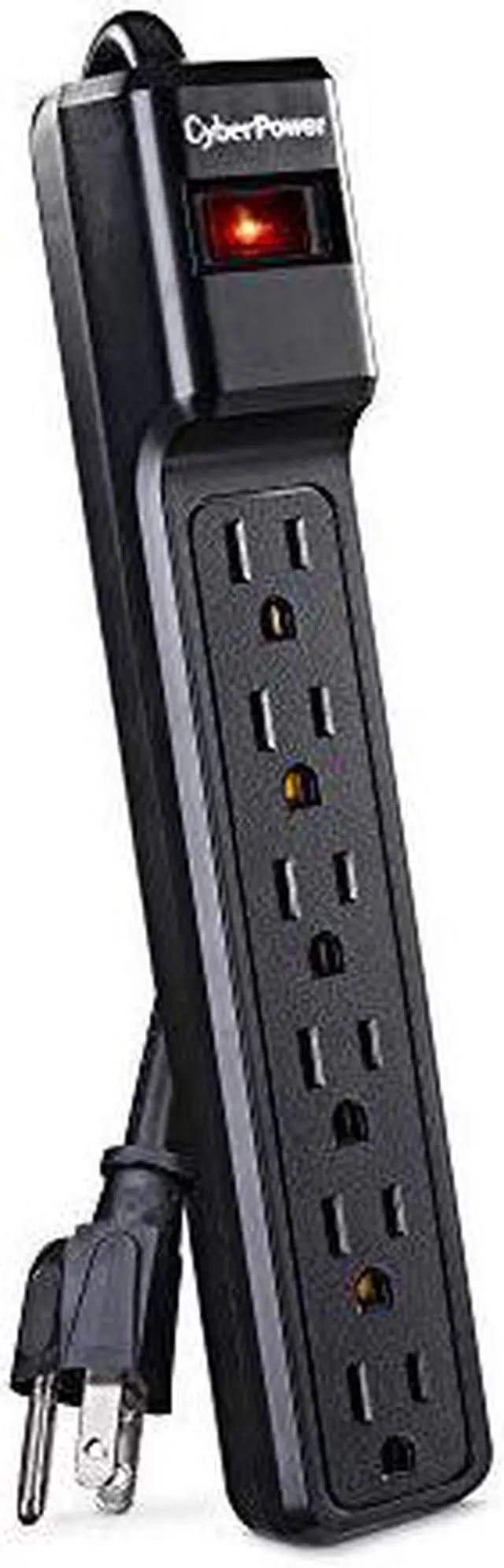 Alt view image 6 of 11 - CyberPower CSB606 6 Feet 6 Outlets 900 Joules Essential Surge Suppressor