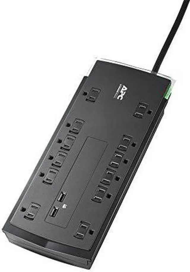 Alt view image 11 of 18 - APC UP P12U2 Performance SurgeArrest 120V 12 Outlet w 2x2.4A USB Charger RTL