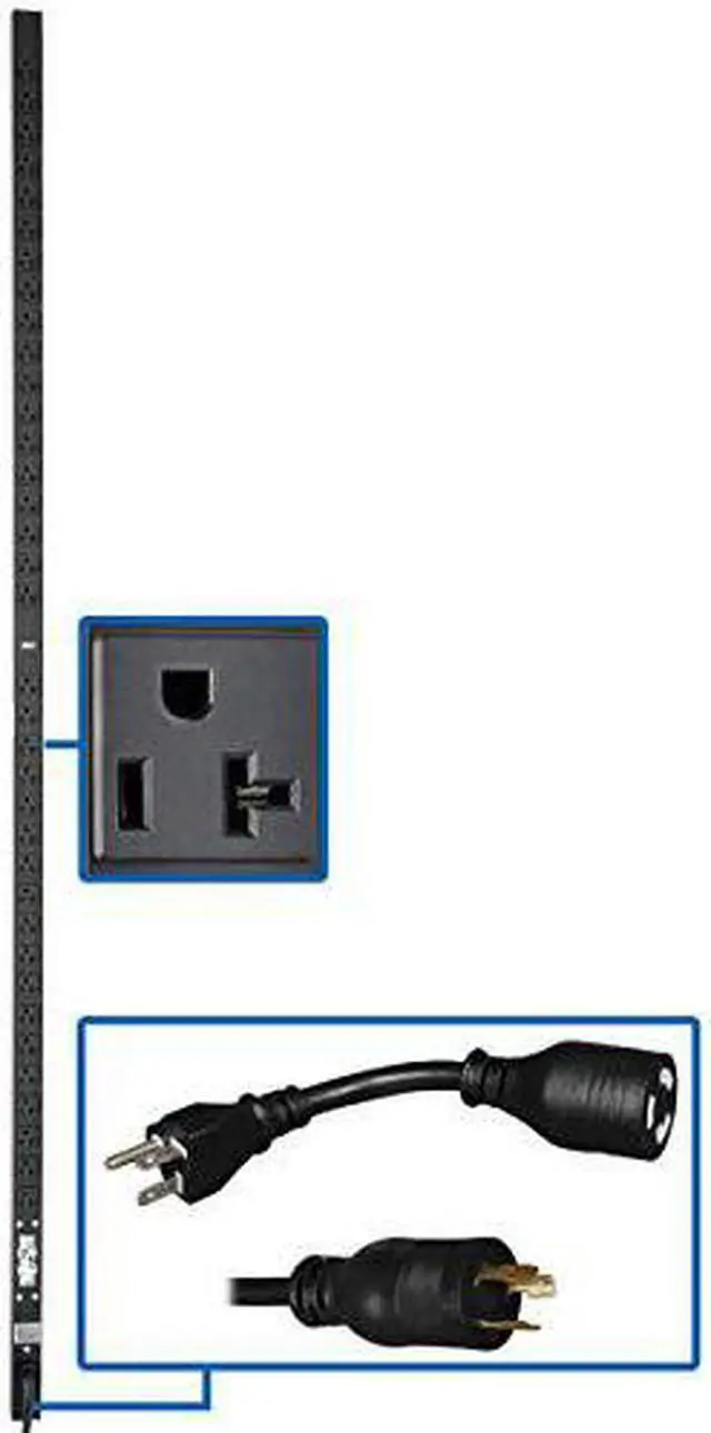 Alt view image 9 of 10 - Tripp Lite PDUV20-72 36-Outlet PDU - Basic - NEMA 5-20P, NEMA L5-20P - 36 x NEMA 5-15/20R - 120 V AC - 0U - Vertical - Rack-mountable