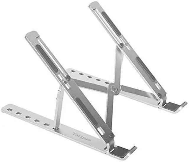 Alt view image 4 of 11 - Targus Portable Ergonomic Laptop/Tablet Stand - Up to 15.6" Screen Support - Portable - Aluminum - Silver - AWE810GL