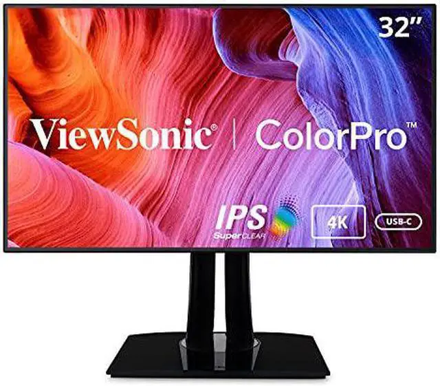Alt view image 7 of 20 - ViewSonic VP3268a-4K 32 Inch Premium IPS 4K Monitor with Advanced Ergonomics, ColorPro 100% sRGB Rec 709, 14-bit 3D LUT, Eye Care, HDR10 Support, HDMI, USB C, DisplayPort for Professional Home Office