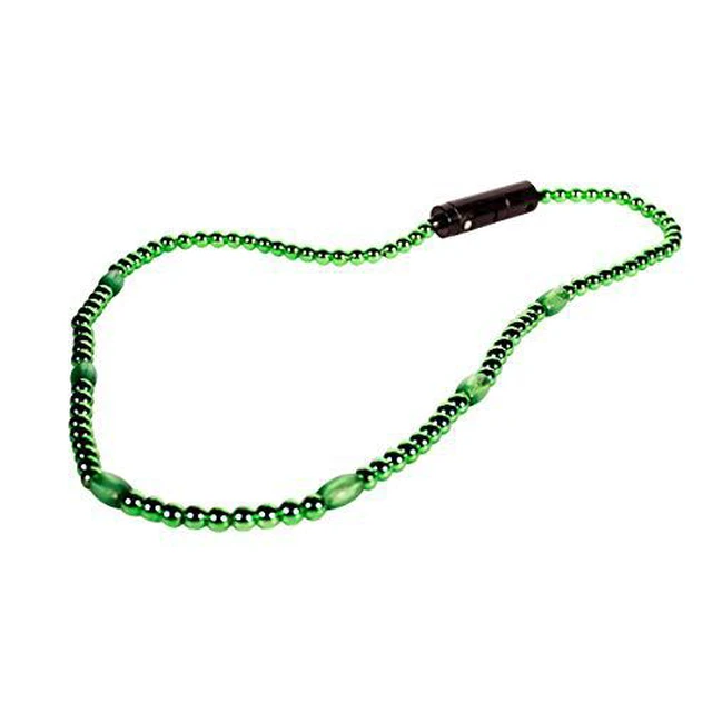 Alt view image 3 of 3 - Blinkee 95014 LED Necklace with Beads, Green