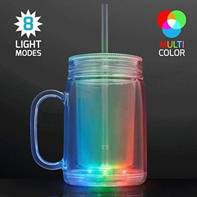 Alt view image 2 of 2 - LED Mason Jar Travel Mug