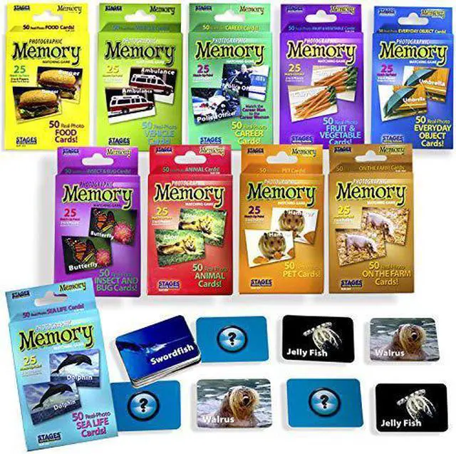 Alt view image 3 of 3 - STAGES LEARNING MATERIALS SET OF 10 MEMORY GAMES