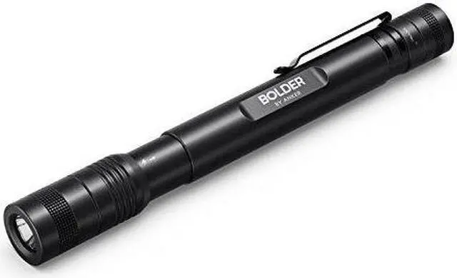 Alt view image 8 of 8 - Anker Rechargeable Bolder P2 LED Pen Flashlight, 120 Lumens, IPX5 Water-Resistant, 900mAh NiMH Battery ×2 Included, 2 Modes (High Beam, Low Beam)