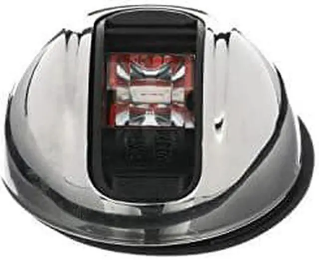 Alt view image 5 of 7 - Attwood LightArmor Vertical Surface Mount Navigation Light - Oval - Port (red) - Stainless Steel - 2NM