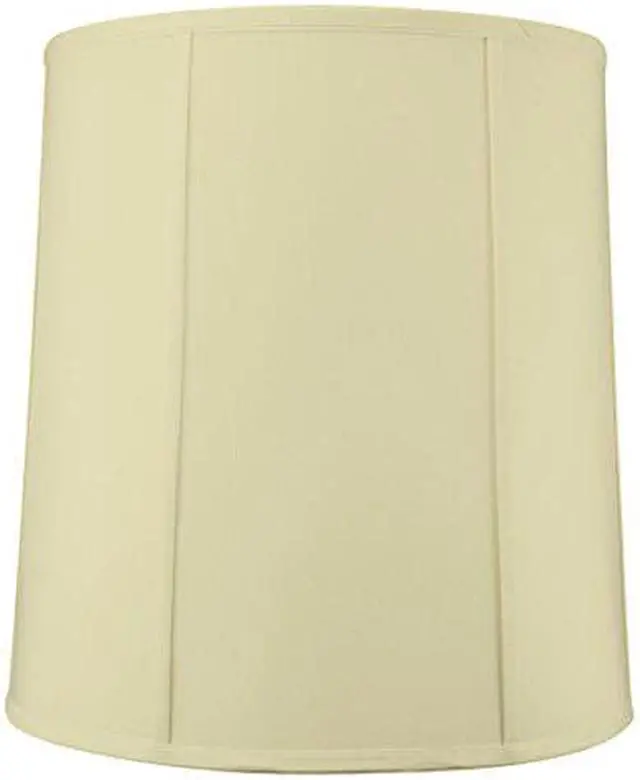 Alt view image 5 of 5 - Egg Shell Empire Shantung Fabric Drum Lamp Shade 14x16x17