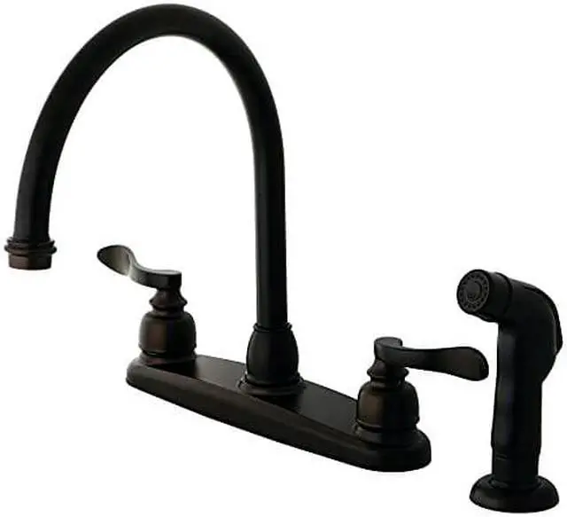 Alt view image 4 of 7 - Kingston Brass KB8795NFLSP NUWAVE FRENCH 8in Centerset Kitchen Faucet with Twin