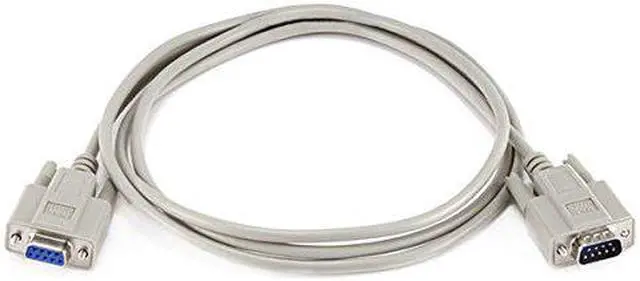 Alt view image 7 of 10 - Monoprice 6ft Molded Null Modem DB9 Male/Female Cable