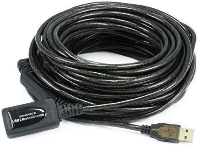 Alt view image 8 of 17 - Monoprice USB Type-A Male to Type-A Female 2.0 Extension Cable - Active, 28/24AWG, Repeater, Kinect, and PS3 Move Compat