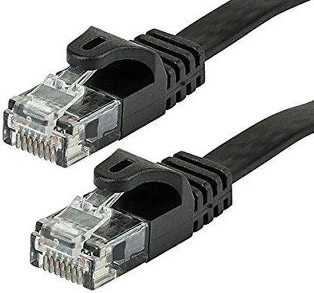 Alt view image 5 of 14 - Monoprice Cat5e Ethernet Patch Cable - 25 Feet - Black | Network Internet Cord - RJ45, Flat,Stranded, 350Mhz, UTP, Pure Bare Copper Wire, 30AWG