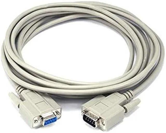 Alt view image 5 of 6 - Monoprice 15ft Molded DB9 Male/Female Serial Cable