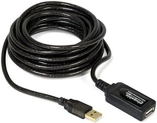 Alt view image 6 of 7 - Plugable 5 Meter (16 Foot) USB 2.0 Active Extension Cable Type A Male to A Female