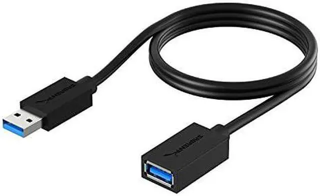 Alt view image 9 of 11 - SABRENT CB-3030 3 ft. Black 22AWG USB 3.0 Extension Cable - A-Male to A-Female
