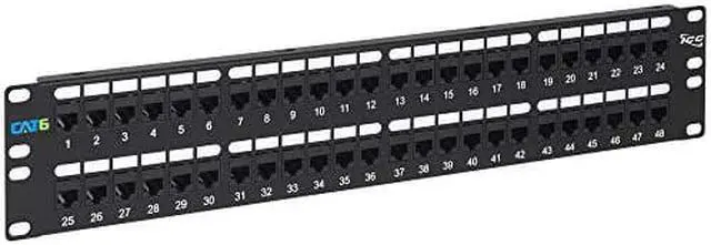 Alt view image 4 of 6 - ICC ICMPP48CP6 PATCH PANEL,CAT 6, FEED-THRU 48-P,2RMS