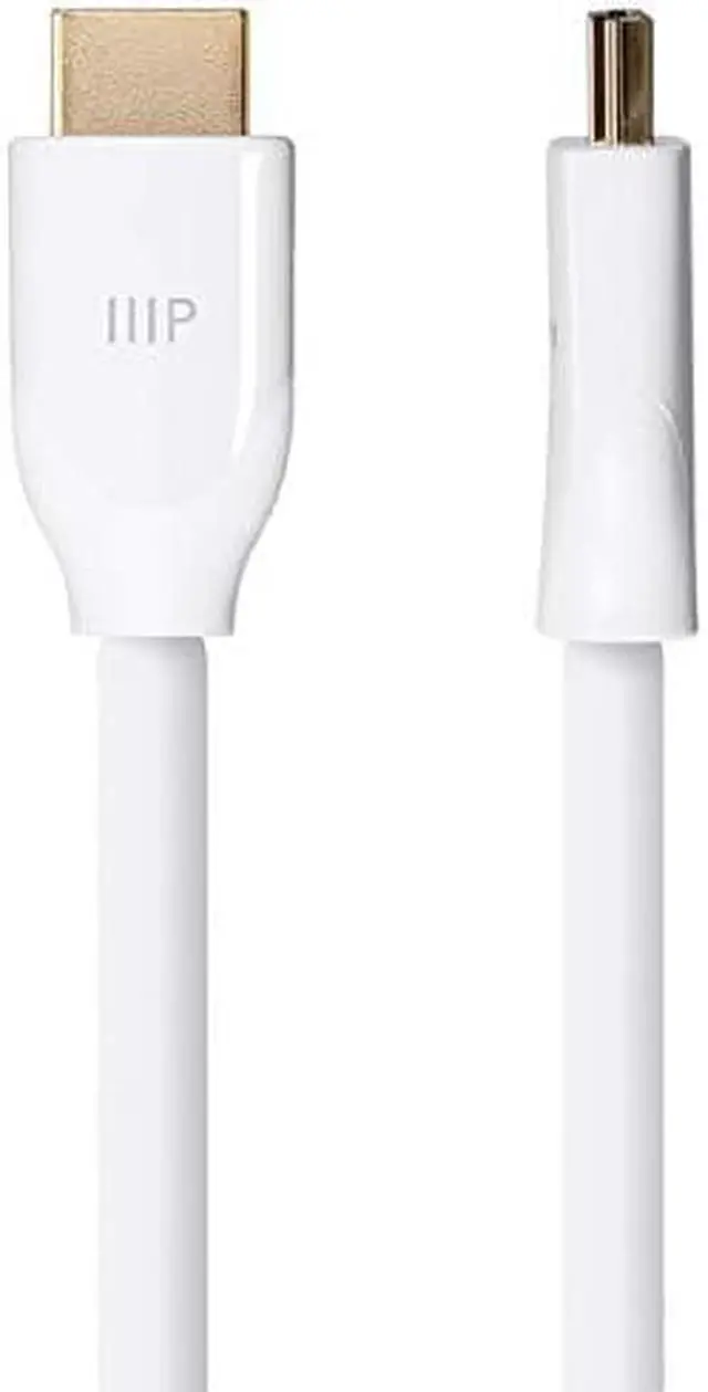 Alt view image 6 of 6 - Monoprice HDMI Cable - 6 Feet - White | Certified Premium, High Speed, 4k@60Hz, HDR, 18Gbps, 28AWG, YUV 4:4:4, Compatible with UHD TV and More