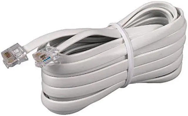 Alt view image 6 of 6 - Voxx Accessories 15' Wht Phone Cord TP231WHR Unit: CARD