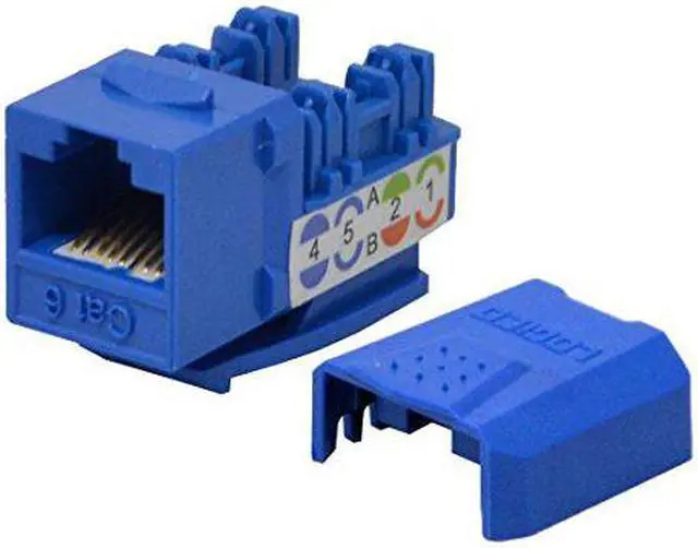 Alt view image 11 of 11 - CAT6 Blue Network Ethernet 110 Punchdown 8P8C Keystone Jack (50/pack)