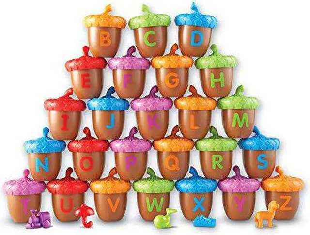 Alt view image 8 of 14 - Learning Resources Learning Essentials Alphabet Acorns Activity Set