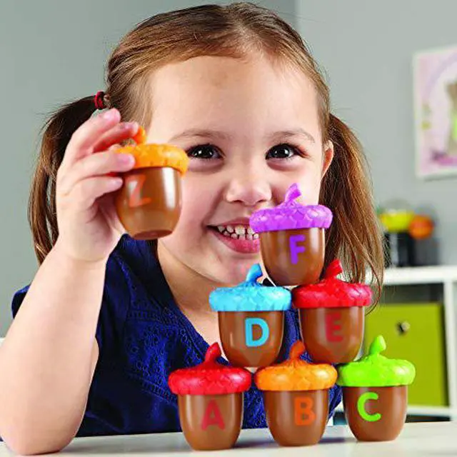Alt view image 9 of 14 - Learning Resources Learning Essentials Alphabet Acorns Activity Set