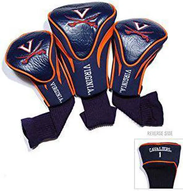 Alt view image 7 of 7 - Team Golf 25494 University of Virginia 3 Pack Contour Fit Headcover