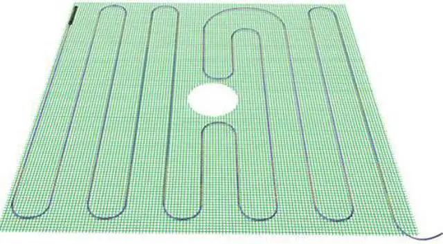 Alt view image 3 of 4 - WarmlyYours TRT120-1.3x2.7 Tempzone Bench Shower Mat - 3.6 sq.ft.