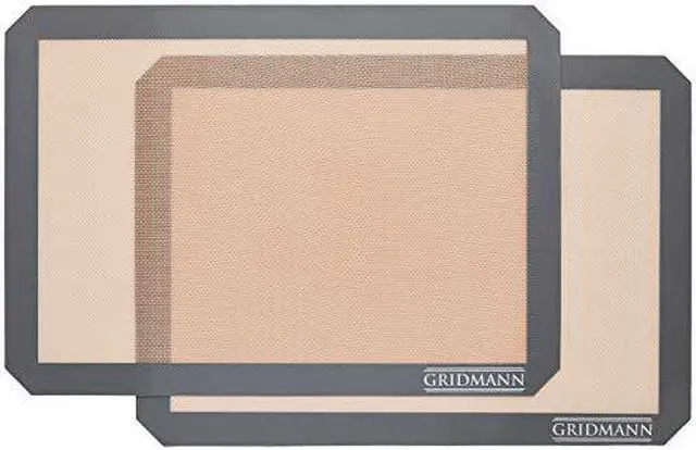 Alt view image 8 of 13 - GRIDMANN Pro Silicone Baking Mat - Set of 2 Non-Stick Half Sheet (16-1/2" x 11-5/8") Food Safe Tray Pan Liners