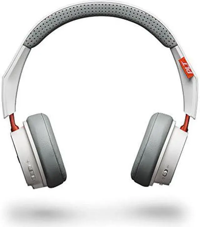 Alt view image 10 of 10 - Plantronics Backbeat 500 Series Bluetooth Wireless Headphones - White/Orange