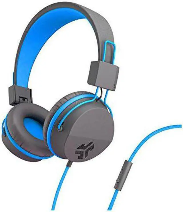 Alt view image 8 of 8 - JLAB Gray/Blue NEONHP-GRYBLU-BOX Neon On Ear Headphones with Universal Mic
