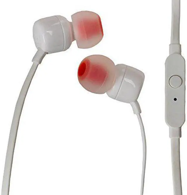 Alt view image 6 of 6 - JBL T110 Pure Bass In-Ear Headphones - White