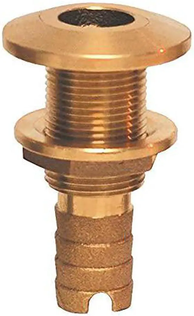 Alt view image 8 of 10 - Groco HTH-500 Bronze Thru-Hull Fitting with Nut 1/2-in. Hose