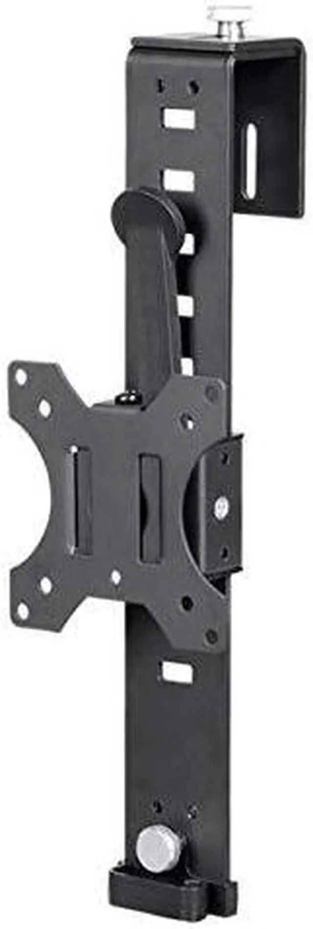 Alt view image 15 of 20 - Monoprice Cubicle Flat Panel Monitor Mount - Black | Ultra-Thin, Adjustable Height, Durable - Workstream Collection