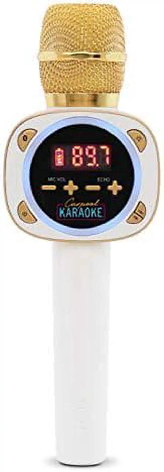 Alt view image 3 of 16 - singing machine official carpool karaoke, the mic, bluetooth microphone for cars, white cpk545